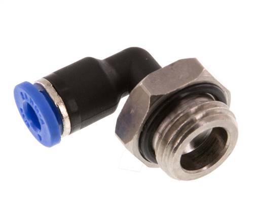 4mm x G1/4'' 90deg Winkel Steckverschraubung mit Außengewinde Messing/PA 66 NBR drehbar [2 Stück]