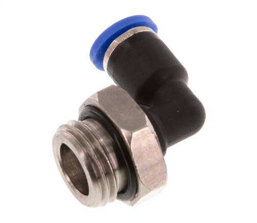 4mm x G1/4'' 90deg Winkel Steckverschraubung mit Außengewinde Messing/PA 66 NBR drehbar [2 Stück]