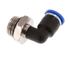 6mm x G1/4'' 90deg Winkel Steckverschraubung mit Außengewinde Messing/PA 66 NBR drehbar [2 Stück]