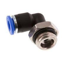 6mm x G1/4'' 90deg Winkel Steckverschraubung mit Außengewinde Messing/PA 66 NBR drehbar [2 Stück]