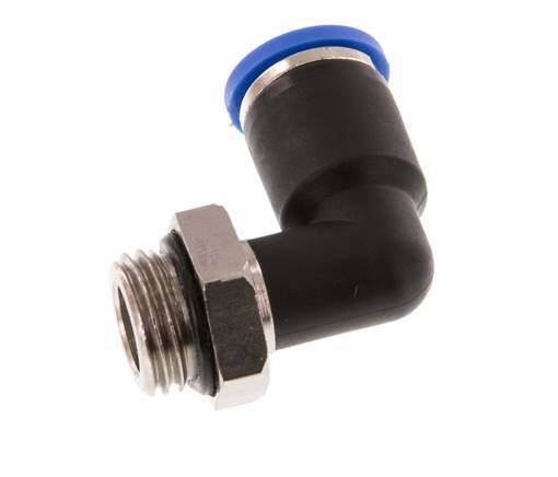 8mm x G1/4'' 90deg Elbow Push-in Fitting with Male Threads Brass/PA 66 NBR Rotatable [2 Pieces]