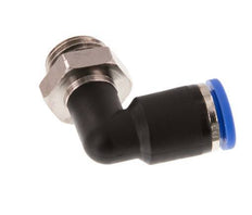 8mm x G1/4'' 90deg Elbow Push-in Fitting with Male Threads Brass/PA 66 NBR Rotatable [2 Pieces]