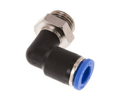 8mm x G1/4'' 90deg Elbow Push-in Fitting with Male Threads Brass/PA 66 NBR Rotatable [2 Pieces]