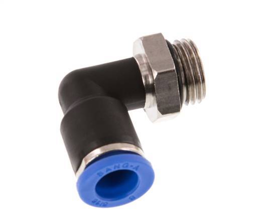 8mm x G1/4'' 90deg Winkel Steckverschraubung mit Außengewinde Messing/PA 66 NBR drehbar [2 Stück]