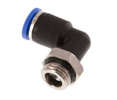 8mm x G1/4'' 90deg Winkel Steckverschraubung mit Außengewinde Messing/PA 66 NBR drehbar [2 Stück]