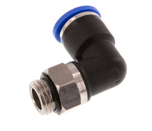 10mm x G1/4'' 90deg Elbow Push-in Fitting with Male Threads Brass/PA 66 NBR Rotatable [2 Pieces]