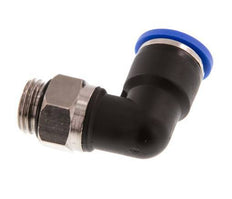 10mm x G1/4'' 90deg Winkel Steckverschraubung mit Außengewinde Messing/PA 66 NBR drehbar [2 Stück]
