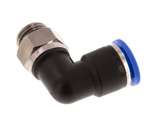 10mm x G1/4'' 90deg Winkel Steckverschraubung mit Außengewinde Messing/PA 66 NBR drehbar [2 Stück]