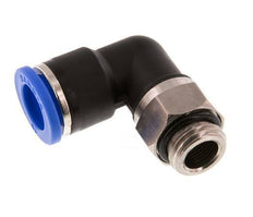10mm x G1/4'' 90deg Winkel Steckverschraubung mit Außengewinde Messing/PA 66 NBR drehbar [2 Stück]