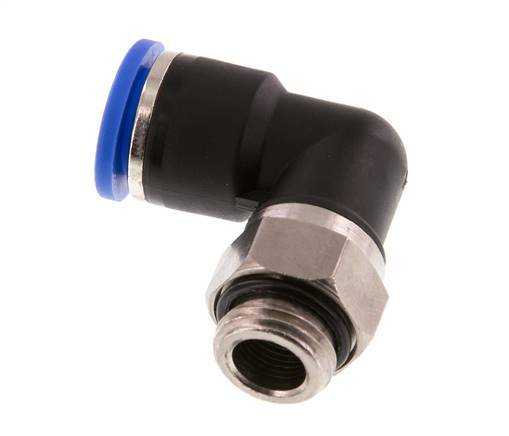 10mm x G1/4'' 90deg Winkel Steckverschraubung mit Außengewinde Messing/PA 66 NBR drehbar [2 Stück]