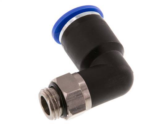 12mm x G1/4'' 90deg Winkel Steckverschraubung mit Außengewinde Messing/PA 66 NBR drehbar [2 Stück]