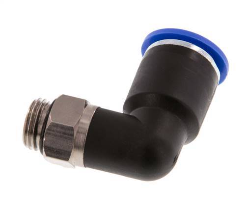 12mm x G1/4'' 90deg Winkel Steckverschraubung mit Außengewinde Messing/PA 66 NBR drehbar [2 Stück]