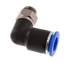 12mm x G1/4'' 90deg Winkel Steckverschraubung mit Außengewinde Messing/PA 66 NBR drehbar [2 Stück]