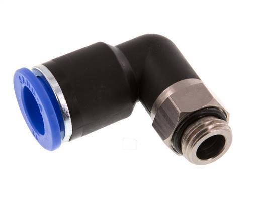 12mm x G1/4'' 90deg Winkel Steckverschraubung mit Außengewinde Messing/PA 66 NBR drehbar [2 Stück]