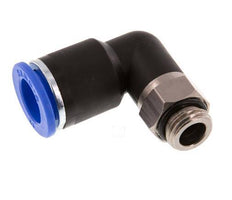 12mm x G1/4'' 90deg Winkel Steckverschraubung mit Außengewinde Messing/PA 66 NBR drehbar [2 Stück]