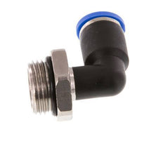 8mm x G3/8'' 90deg Elbow Push-in Fitting with Male Threads Brass/PA 66 NBR Rotatable [2 Pieces]
