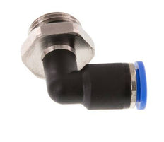 8mm x G3/8'' 90deg Winkel-Steckverschraubung mit Außengewinde Messing/PA 66 NBR drehbar [2 Stück]