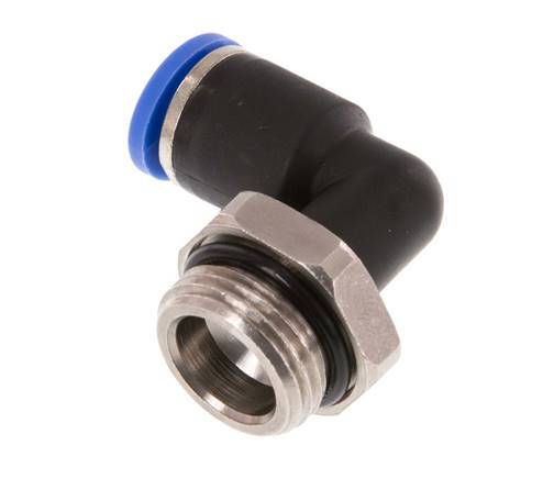 8mm x G3/8'' 90deg Winkel-Steckverschraubung mit Außengewinde Messing/PA 66 NBR drehbar [2 Stück]