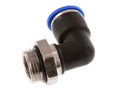 10mm x G3/8'' 90deg Elbow Push-in Fitting with Male Threads Brass/PA 66 NBR Rotatable [2 Pieces]