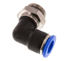 10mm x G3/8'' 90deg Winkel-Steckverschraubung mit Außengewinde Messing/PA 66 NBR drehbar [2 Stück]
