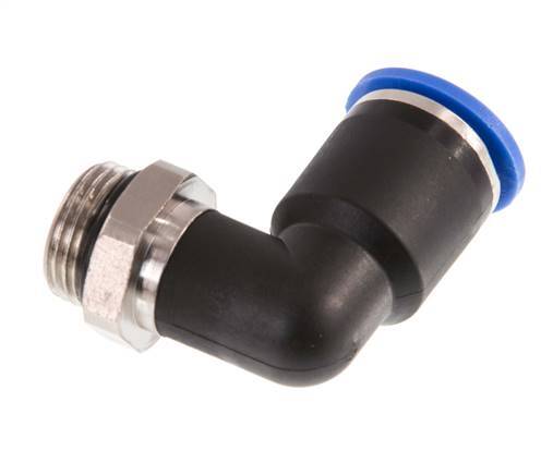12mm x G3/8'' 90deg Winkel Steckverschraubung mit Außengewinde Messing/PA 66 NBR drehbar [2 Stück]