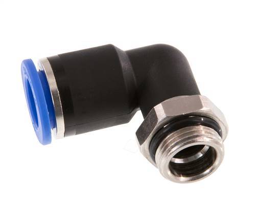12mm x G3/8'' 90deg Winkel Steckverschraubung mit Außengewinde Messing/PA 66 NBR drehbar [2 Stück]