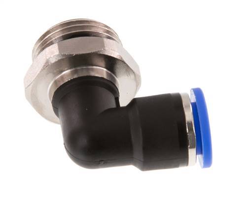 10mm x G1/2'' 90deg Elbow Push-in Fitting with Male Threads Brass/PA 66 NBR Rotatable [2 Pieces]