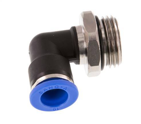 10mm x G1/2'' 90deg Winkel Steckverschraubung mit Außengewinde Messing/PA 66 NBR drehbar [2 Stück]