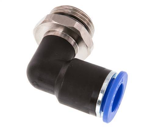 12mm x G1/2'' 90deg Winkel Steckverschraubung mit Außengewinde Messing/PA 66 NBR drehbar [2 Stück]