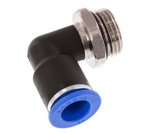 12mm x G1/2'' 90deg Elbow Push-in Fitting with Male Threads Brass/PA 66 NBR Rotatable [2 Pieces]