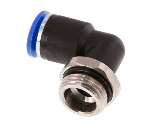 12mm x G1/2'' 90deg Winkel Steckverschraubung mit Außengewinde Messing/PA 66 NBR drehbar [2 Stück]