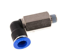 10mm x R1/8'' 90deg Winkel-Steckverschraubung mit Außengewinde Messing/PA 66 NBR lange Hülse drehbar [2 Stück]