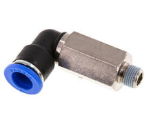 10mm x R1/8'' 90deg Winkel-Steckverschraubung mit Außengewinde Messing/PA 66 NBR lange Hülse drehbar [2 Stück]