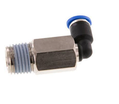 4mm x R1/4'' 90deg Winkel-Steckverschraubung mit Außengewinde Messing/PA 66 NBR lange Hülse drehbar [2 Stück]