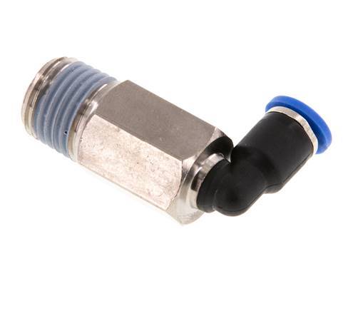 4mm x R1/4'' 90deg Winkel-Steckverschraubung mit Außengewinde Messing/PA 66 NBR lange Hülse drehbar [2 Stück]