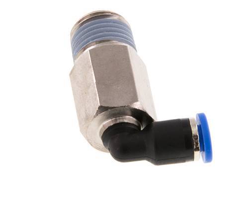 4mm x R1/4'' 90deg Winkel-Steckverschraubung mit Außengewinde Messing/PA 66 NBR lange Hülse drehbar [2 Stück]