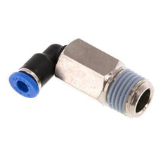 4mm x R1/4'' 90deg Winkel-Steckverschraubung mit Außengewinde Messing/PA 66 NBR lange Hülse drehbar [2 Stück]