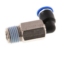 6mm x R1/4'' 90deg Winkel-Steckverschraubung mit Außengewinde Messing/PA 66 NBR lange Hülse drehbar [2 Stück]