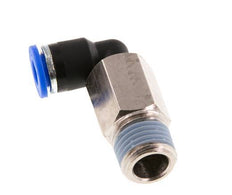6mm x R1/4'' 90deg Winkel-Steckverschraubung mit Außengewinde Messing/PA 66 NBR lange Hülse drehbar [2 Stück]