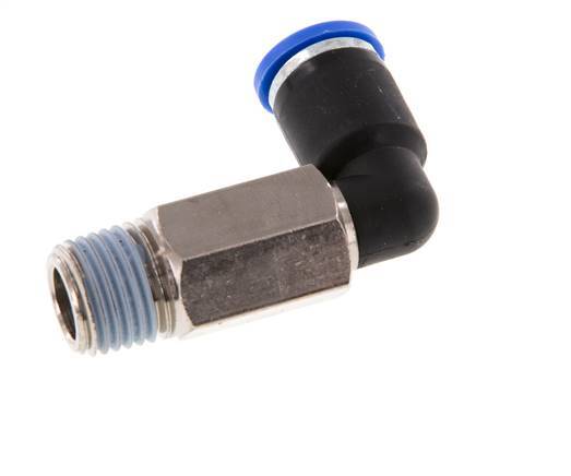 8mm x R1/4'' 90deg Winkel-Steckverschraubung mit Außengewinde Messing/PA 66 NBR lange Hülse drehbar [2 Stück]