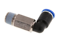 8mm x R1/4'' 90deg Elbow Push-in Fitting with Male Threads Brass/PA 66 NBR Long Sleeve Rotatable [2 Pieces]