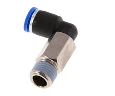 8mm x R1/4'' 90deg Winkel-Steckverschraubung mit Außengewinde Messing/PA 66 NBR lange Hülse drehbar [2 Stück]