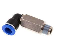 10mm x R1/4'' 90deg Winkel-Steckverschraubung mit Außengewinde Messing/PA 66 NBR lange Hülse drehbar [2 Stück]