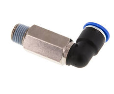 10mm x R1/4'' 90deg Winkel-Steckverschraubung mit Außengewinde Messing/PA 66 NBR lange Hülse drehbar [2 Stück]