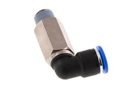 10mm x R1/4'' 90deg Winkel-Steckverschraubung mit Außengewinde Messing/PA 66 NBR lange Hülse drehbar [2 Stück]