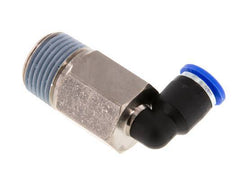6mm x R3/8'' 90deg Winkel-Steckverschraubung mit Außengewinde Messing/PA 66 NBR lange Hülse drehbar [2 Stück]