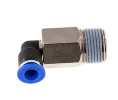 6mm x R3/8'' 90deg Winkel-Steckverschraubung mit Außengewinde Messing/PA 66 NBR lange Hülse drehbar [2 Stück]