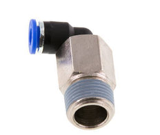 6mm x R3/8'' 90deg Winkel-Steckverschraubung mit Außengewinde Messing/PA 66 NBR lange Hülse drehbar [2 Stück]