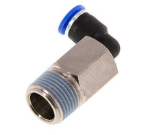 6mm x R3/8'' 90deg Winkel-Steckverschraubung mit Außengewinde Messing/PA 66 NBR lange Hülse drehbar [2 Stück]