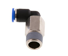 8mm x R3/8'' 90deg Elbow Push-in Fitting with Male Threads Brass/PA 66 NBR Long Sleeve Rotatable [2 Pieces]